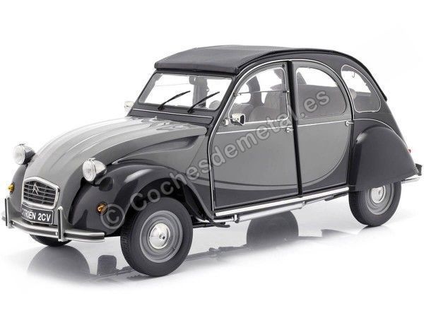 Cochesdemetal.es 1982 Citroen 2CV6 Charleston Gris-Negro 1: 8 Premium-X PR8-004B