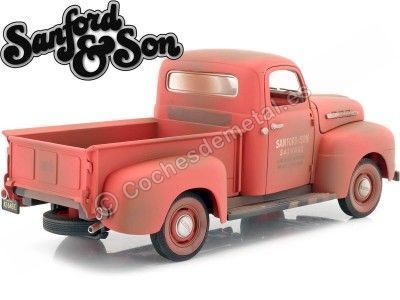 1952 Ford F-1 Truck "Sanford & Son" Orange 1:18 Greenlight 12997 Cochesdemetal.es 2