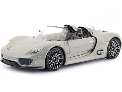 Carsdemetal.es 2013 Porsche 918 Spyder Gray 1:24 Welly 24031