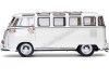 Cochesdemetal.es 1962 Volkswagen T1 Samba Bus "Version Boda" Beige 1:12 Sun Star 5085