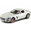 Cochesdemetal.es 2010 Mercedes-Benz SLS AMG Gullwing Gris 1:18 Maisto 31389