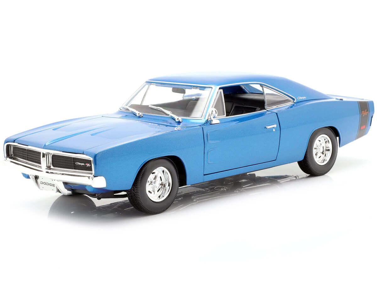 1969 Dodge Charger R-T Azul Metalizado 1:18 Maisto 31387