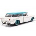 Cochesdemetal.es 1955 Chevrolet Nomad Custom Blanco-Azul 1:18 Maisto Design 32613