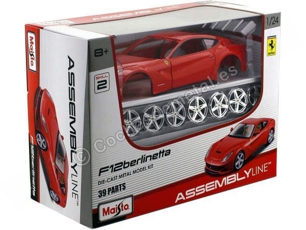 Cochesdemetal.es 2012 Ferrari F12 Berlinetta Rojo "Metal Kit" 1:24 Maisto 39121