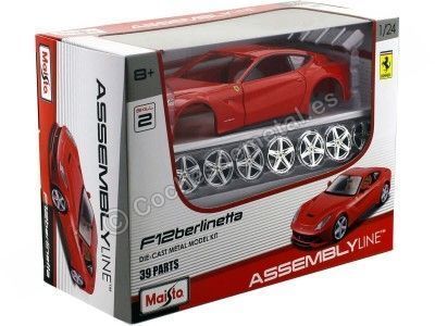 2012 Ferrari F12 Berlinetta Rojo "Metal Kit" 1:24 Maisto 39121 Cochesdemetal.es