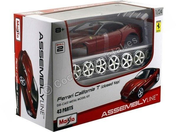 Cochesdemetal.es 2014 Ferrari California T Closed Top Rojo Cereza "Metal Kit" 1:24 Maisto 39130