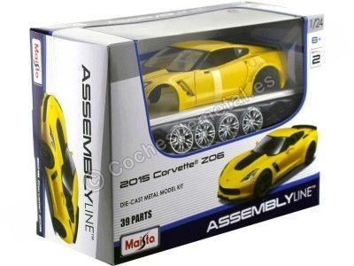 2015 Chevrolet Corvette C7 Z06 Amarillo "Metal Kit" 1:24 Maisto 39246 Cochesdemetal.es