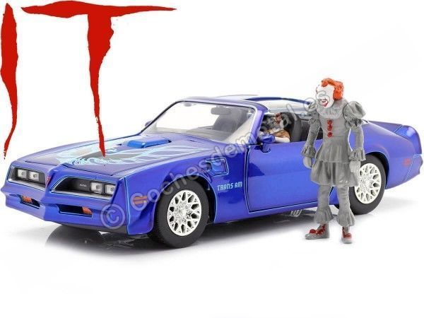 Cochesdemetal.es 1977 Pontiac Firebird "it" + Figura de Pennywise 1:24 Jada Toys 31118 25