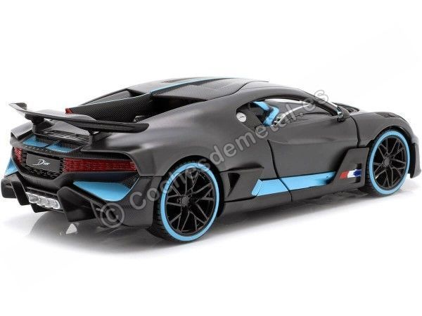 Bugatti Divo Gris Oscuro Ribete Azul 1-24 Escala Modelo Maisto Nuevo En Caja