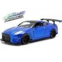 Carsdemetal.es 2012 Nissan GT-R (R35) Ben Sopra "Fast & Furious 8" azul/preto 1:24 Jada Toys 98271 253203014