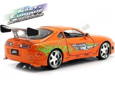 Cochesdemetal.es 1995 Toyota Supra "Fast & Furious" Orange 1:24 Jada Toys 97168 253203005 2