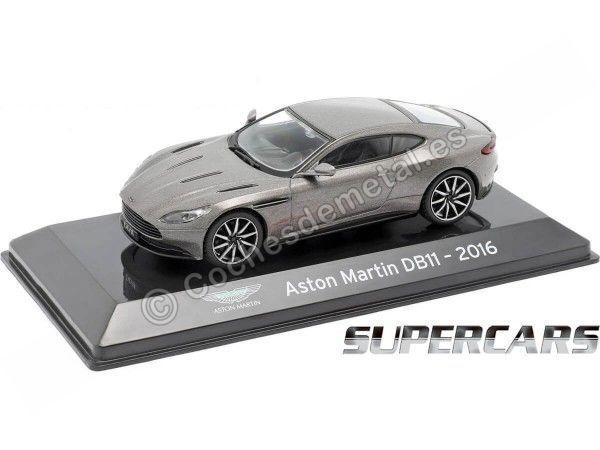 Carsdemetal.es 2016 Aston Martin DB11 "supercarros" cinza metálico 1:43 Salvat SC04