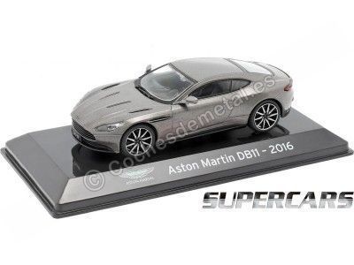 Cochesdemetal.es 2016 Aston Martin DB11 "Supercars" Gris Metalizado 1:43 Editorial Salvat SC04