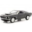 Cochesdemetal.es 1969 Ford Mustang Boss 429 Negro Curevo 1:24 Welly 24067