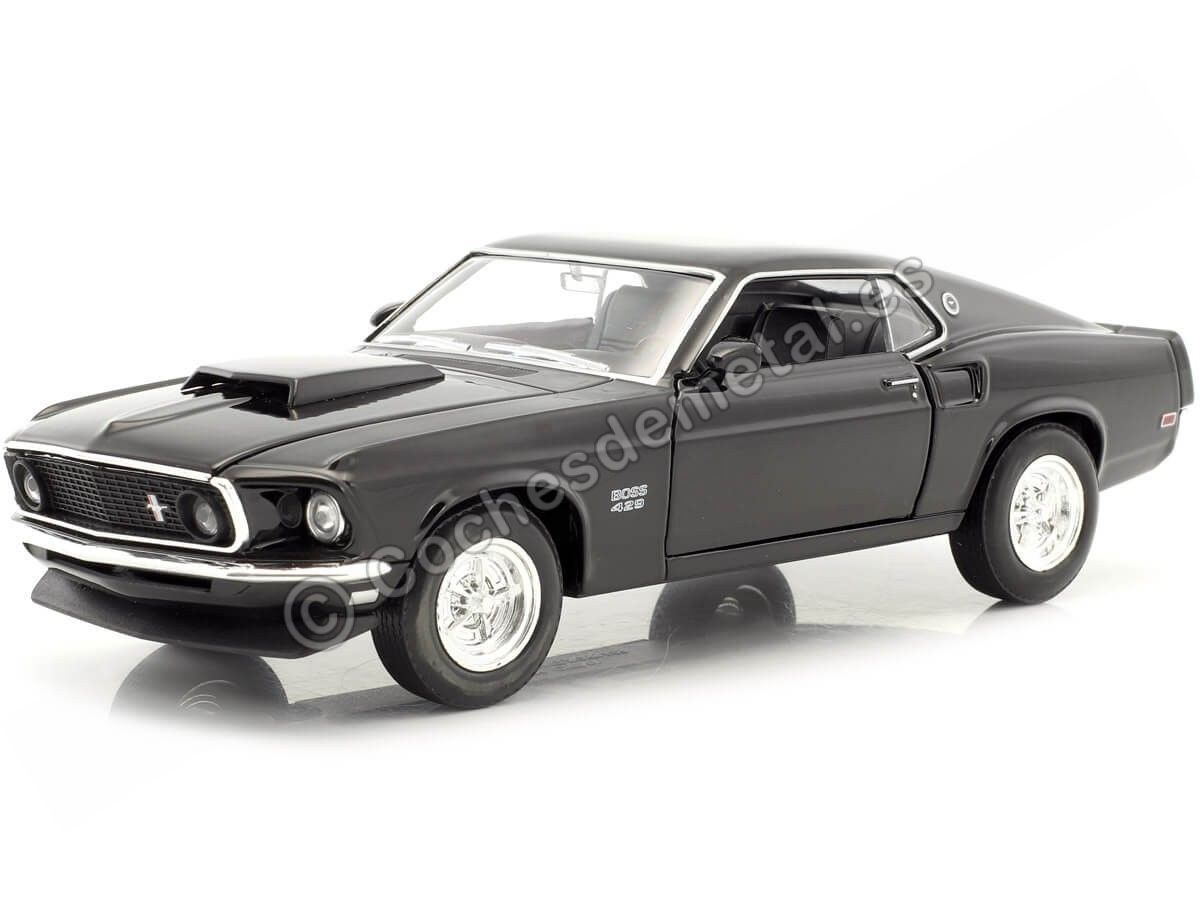 1969 Ford Mustang Boss 429 Negro Cuervo 1 24 Welly