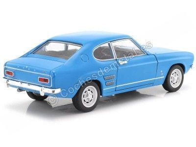 Cochesdemetal.es 1969 Ford Capri I 1600 GT XLR Azul Claro 1:24 Welly 24069 2