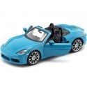 Cochesdemetal.es 2016 Porsche 718 (982) Boxster Azul 1:24 Bburago 21087