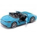 Carsdemetal.es 2016 Porsche 718 (982) Boxster Blue 1:24 Bburago 21087