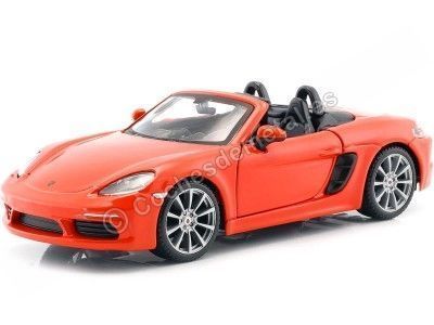 Carsdemetal.es 2016 Porsche 718 (982) Orange Boxster 1:24 Bburago 21087