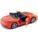 Carsdemetal.es 2016 Porsche 718 (982) Orange Boxster 1:24 Bburago 21087