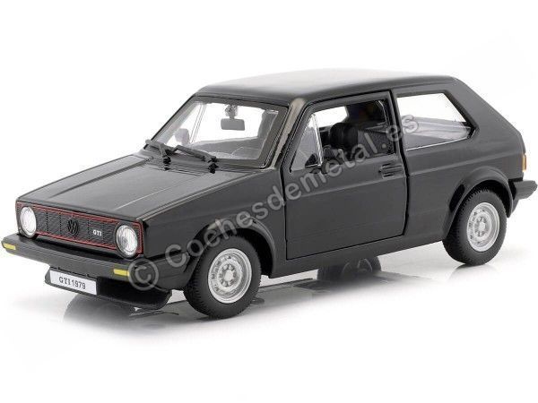 Carsdemetal.es 1979 Volkswagen Golf Mk1 GTI Black 1:24 Bburago 21089