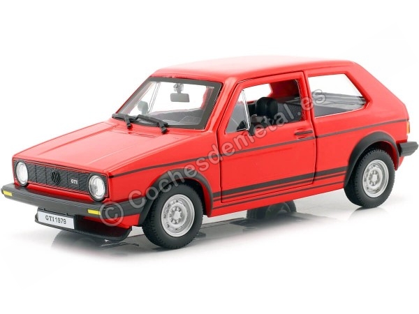 Carsdemetal.es 1979 Volkswagen Golf Mk1 GTI Red 1:24 Bburago 21089