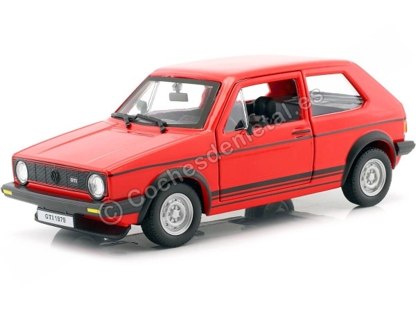 Cochesdemetal.es 1979 Volkswagen Golf Mk1 GTI Rojo 1:24 Bburago 21089