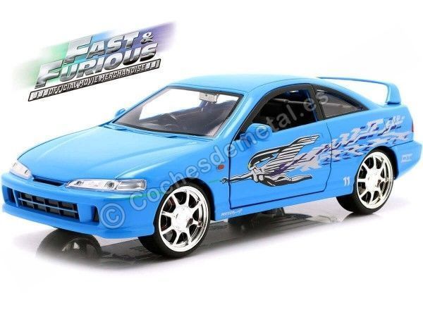 Carsdemetal.es 2001 Honda Acura Integra tipo R "Fast e Furious" Blue 1:24 Jada Toys 30739 253203053