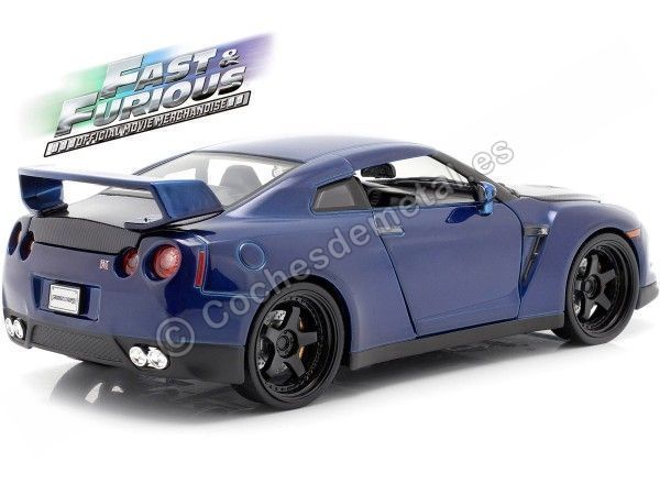 Cochesdemetal.es 2015 Nissan GT-R (R35) "Fast & Furious 7" Blue foncé 1:24 Jada Toys 97036 253203008