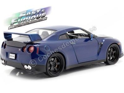 2015 Nissan GT-R (R35) "Fast & Furious 7" Dark Blue 1:24 Jada Toys 97036 Cochesdemetal.es 2