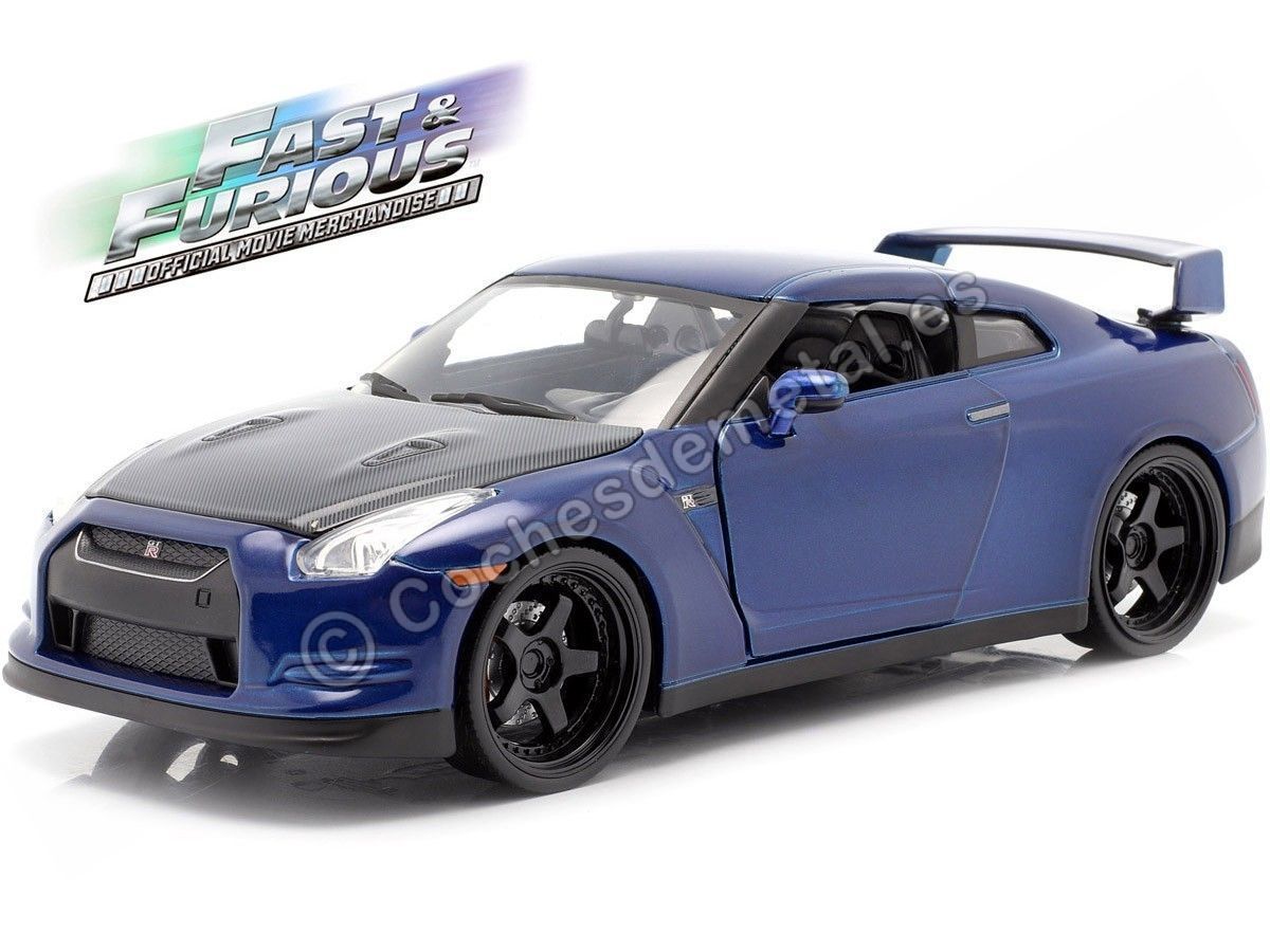 15 Nissan Gt R R35 Fast Furious 7 Dark Blue 1 24 Jada Toys