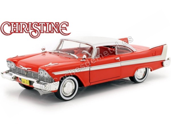 Cochesdemetal.es 1958 Plymouth Fury "Christine" Red-White 1:24 Greenlight 84071