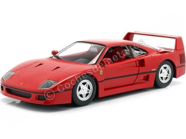 Carsdemetal.es 1990 Ferrari F40 Vermelho 1:24 Bburago 18-26016