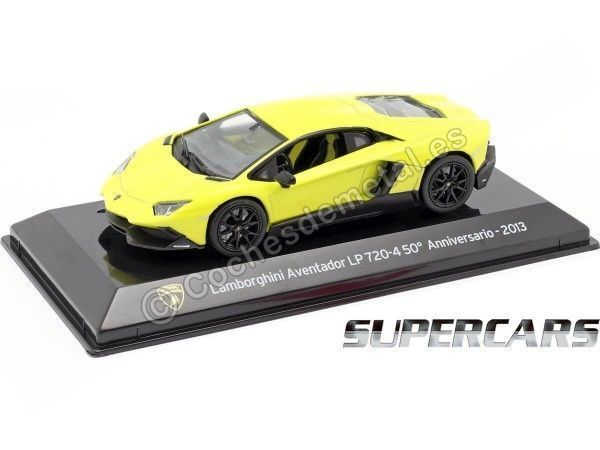 Carsdemetal.es 2013 Lamborghini Aventador LP 720-4 "Supercars" Amarelo 1:43 Salvat SC07 Editorial