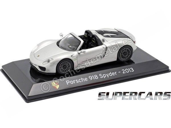 Carsdemetal.es 2013 Porsche 918 Spyder "Supercars" Silver 1:43 Salvat SC09 Editorial