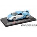 CARSDEMETAL.ES 2005 Bugatti Veyron 16.4 "Supercars" Bloco-Azul 1:43 Éditorial Salvat SC10