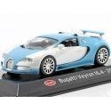 Cochesdemetal.es 2005 Bugatti Veyron 16.4 "SuperCars" Blanco-Azul 1:43 Editorial Salvat SC10