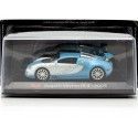 CARSDEMETAL.ES 2005 Bugatti Veyron 16.4 "Supercars" Bloco-Azul 1:43 Éditorial Salvat SC10