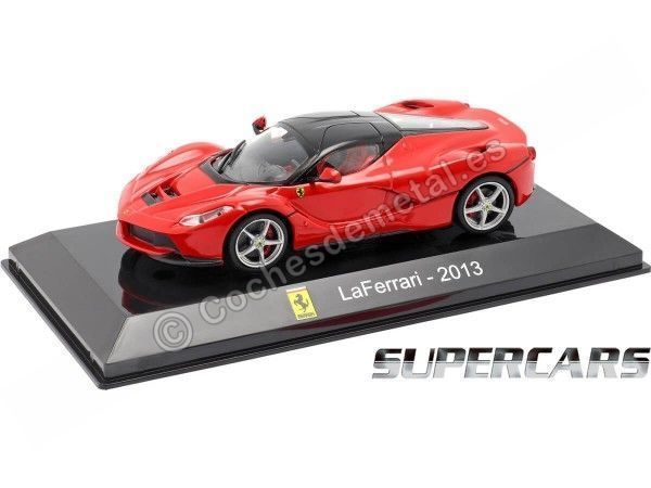 CARSDEMETAL.ES 2013 Ferrari LaFerrari "Supercars" Red-Negro 1:43 Editorial Salvat SC11