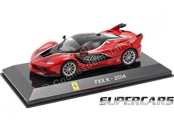 CARSDEMETAL.ES 2014 Ferrari FXX-K "Supercars" Red-Negro 1:43 Editorial Salvat SC12