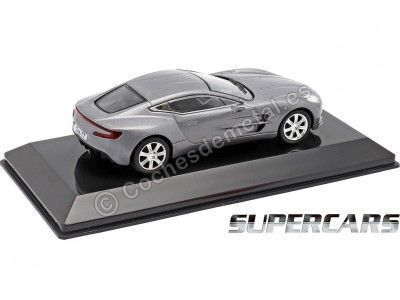 Cochesdemetal.es 2009 Aston Martin One-77 "Supercars" Gris Plata 1:43 Éditorial Salvat SC14 2