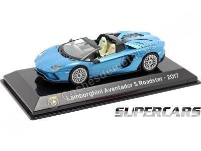 Cochesdemetal.es 2017 Lamborghini Aventador s roadster "Supercars" Blue 1:43 Editorial Salvat SC15