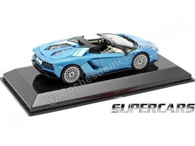Cochesdemetal.es 2017 Lamborghini Aventador S Roadster "SuperCars" Azul 1:43 Editorial Salvat SC15 2