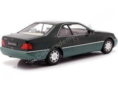 Cochesdemetal.es 1992 Mercedes-Benz 600 SEC C140 Verde Metalizado 1:18 KK-Scale KKDC180343 2