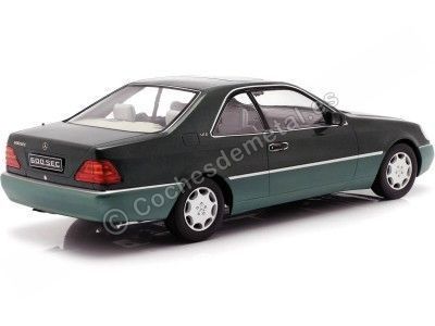 Carsdemetal.es 1992 Mercedes-Benz 600 SEC C140 Verde metálico 1:18 KK KKDC180343 2