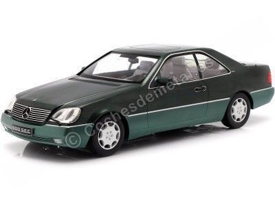 Carsdemetal.es 1992 Mercedes-Benz 600 SEC C140 Verde metálico 1:18 KK KKDC180343