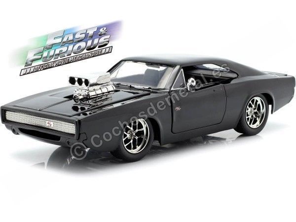 Cochesdemetal.es 1970 Dodge Charger R / T "Fast & Furious 7" Metallic Black 1:24 Jada Toys 97059/253203042