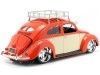 CARSDEMETAL.ES 1951 Volkswagen Beetle Custom Beetle Red-Beige 1:18 MAISTO DESIGN 32614