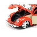 CARSDEMETAL.ES 1951 Volkswagen Beetle Custom Beetle Red-Beige 1:18 MAISTO DESIGN 32614