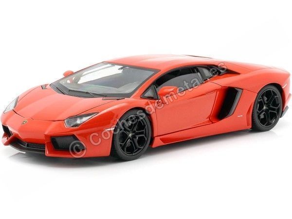 Carsdemetal.es 2011 Lamborghini Aventador LP700-4 Orange 1:24 Welly 24033